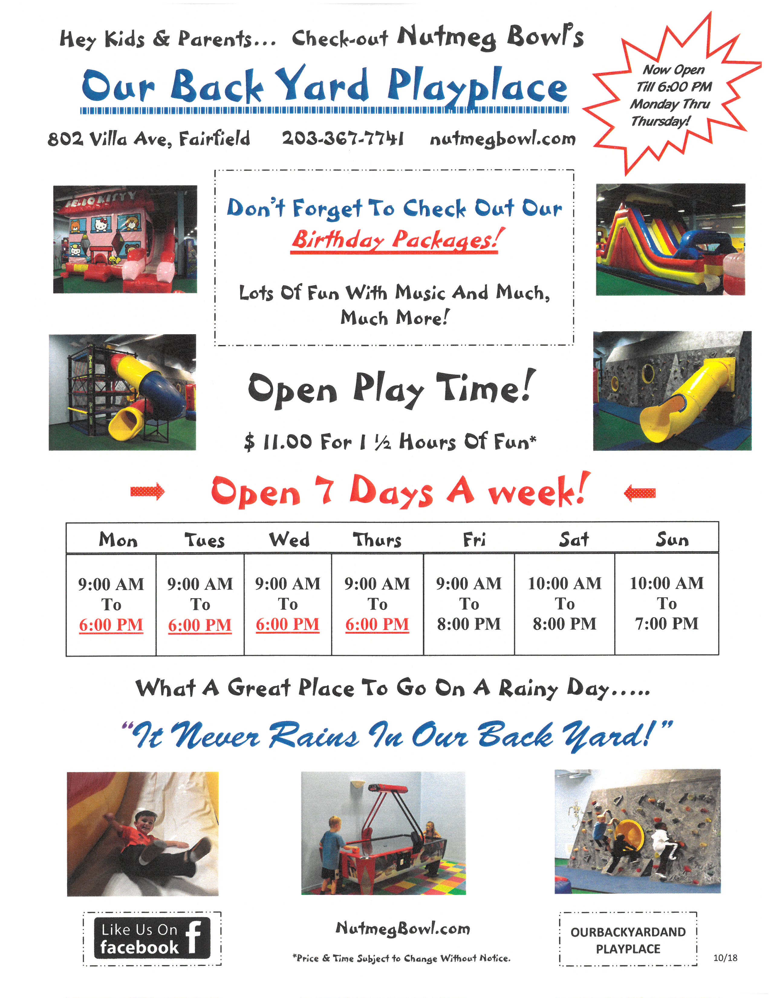 Nutmeg Bowling Center > PLAYPLACE > SCHEDULE